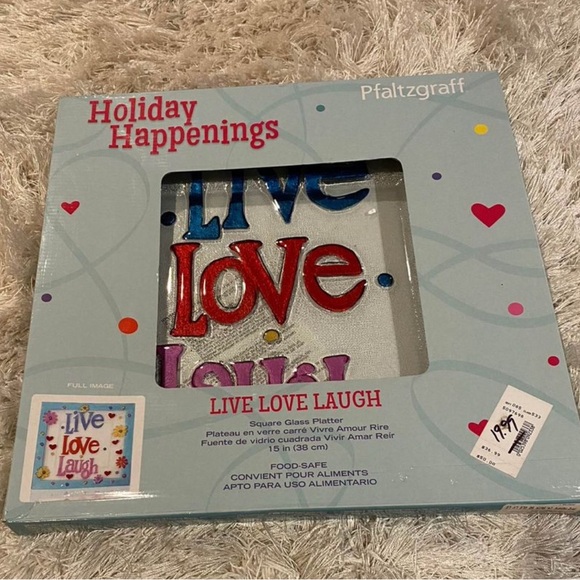 Live live laugh square platter - Picture 1 of 1